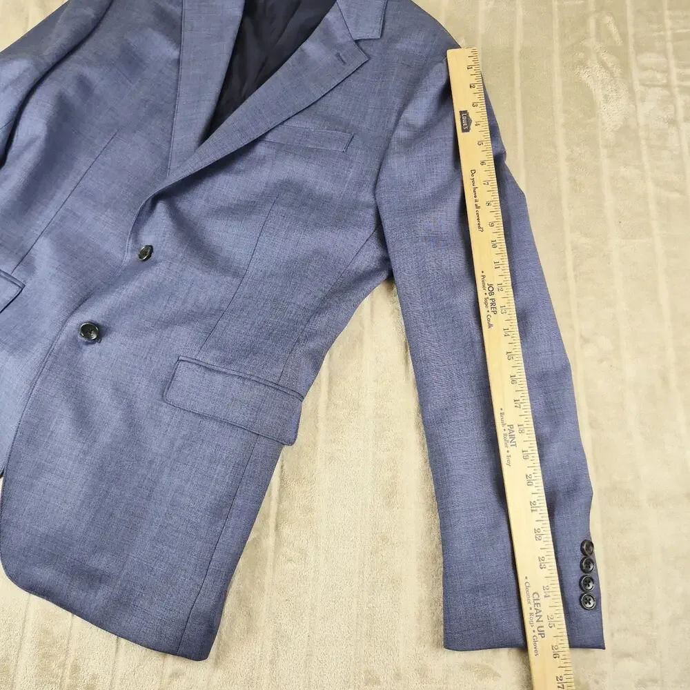 Bonobos Men's Athletic Fit Blue Wool Modern Sport Coat Blazer Suit Jacket Sz 42L